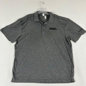 Hershey' Polo, Sport Shirt Three Button Collar size XL Gray